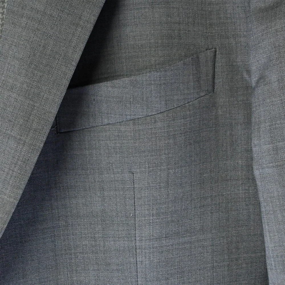 Joseph Abboud 44R Gray Freedom USA Made 2 Button‎ Blazer Jacket Sport Coat_4